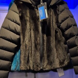 Black Mink Fur Puffer Jacket